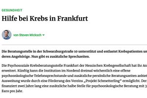 Hilfe bei Krebs in Frankfurt